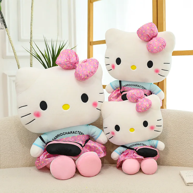 

70cm Big Size Sanrio Kawaii My Melody Kuromi Hello Kitty Cartoon Anime Plush Stuffed Doll Room Decoration Pillow Ornaments Gift