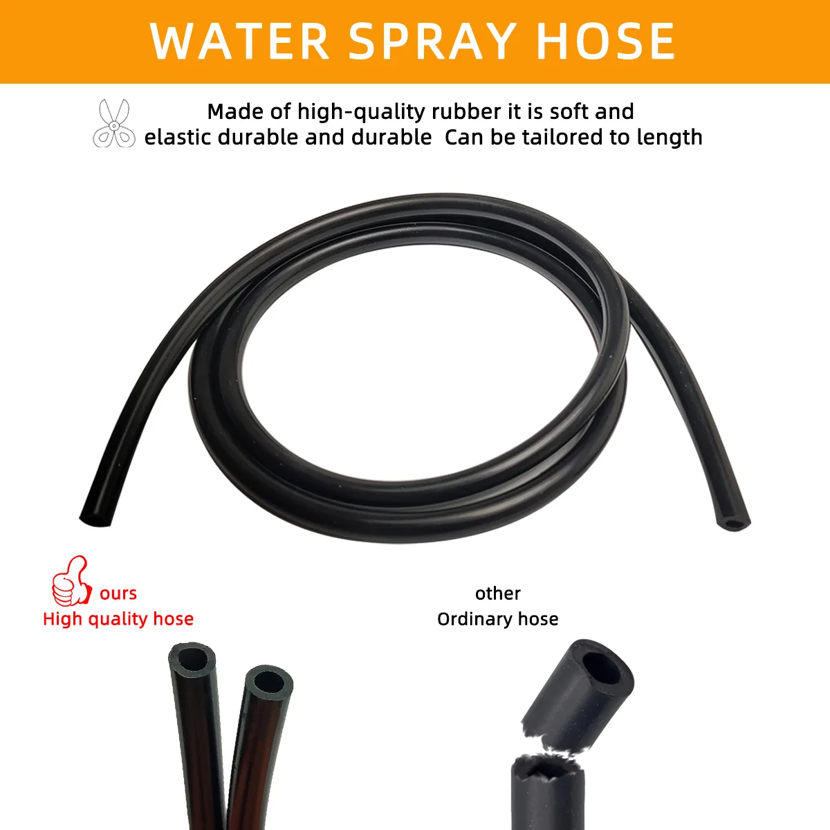 Yitong Windshield Washer Hose Kit 2M Universal Hose Suitable For Front Window Headlight Pump Automotive Accessories