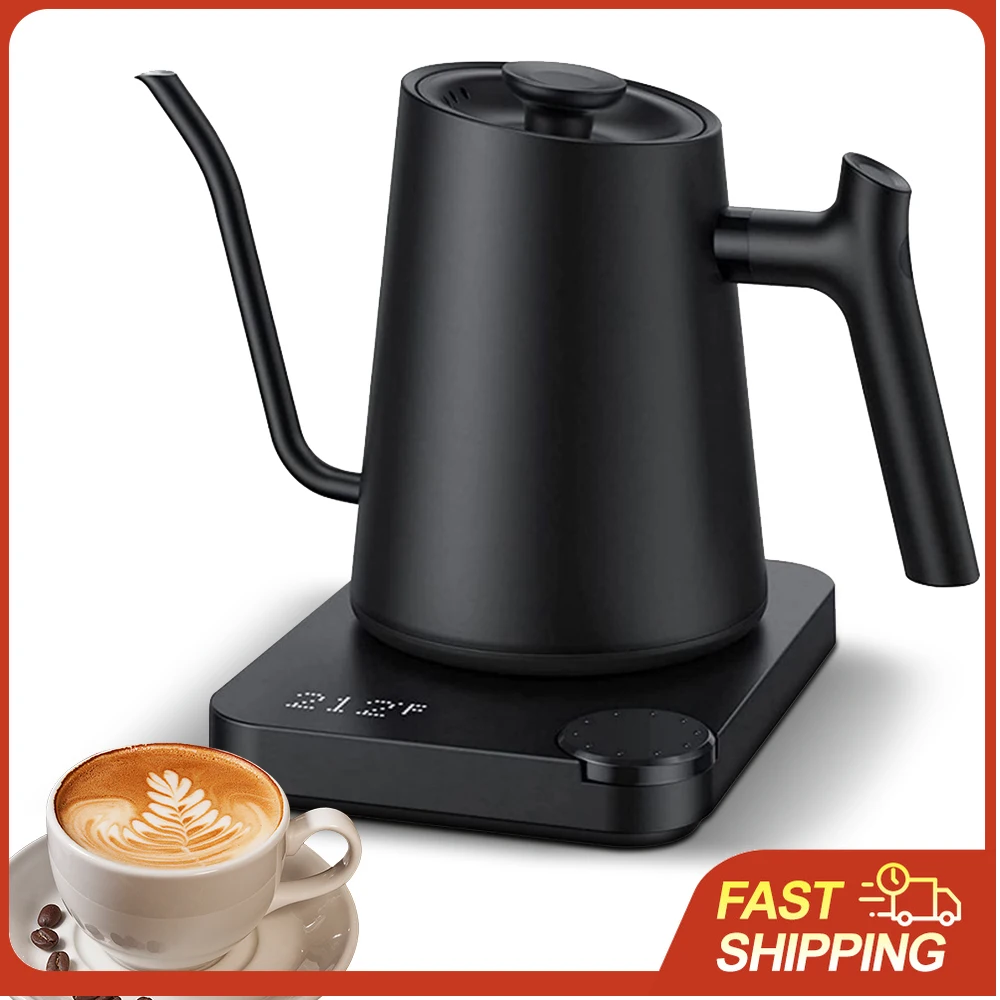 

Gooseneck Electric Kettle 0.9LTemperature Control Stainless Steel Inner Quick Heating1200W Electric Kettles for Pour Over Coffee