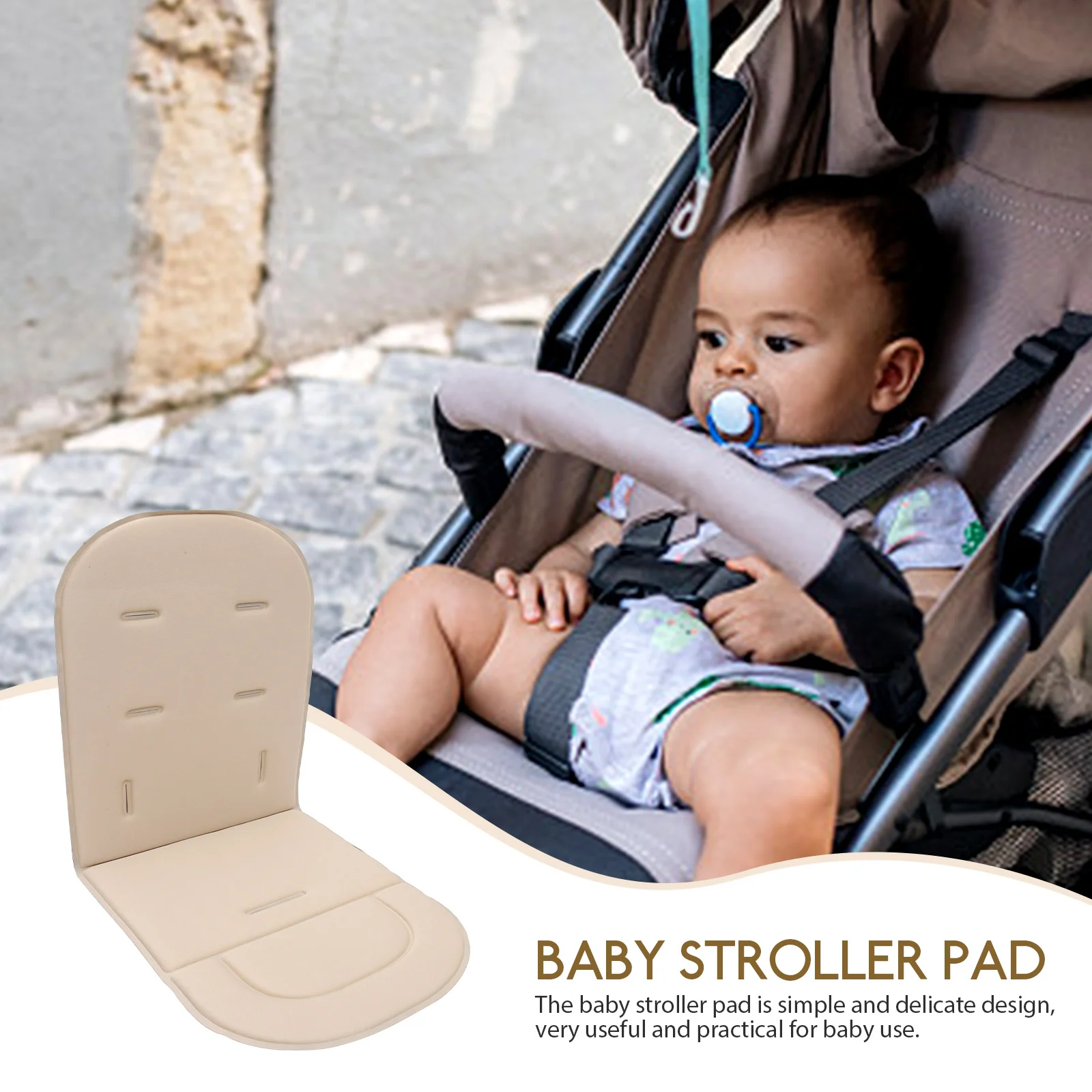 Kinderwagen Katoenen Kussen Ademend Zacht Kinderzitkussen Universele Kinderwagen Inlegkussen Babykussen Zitkussen