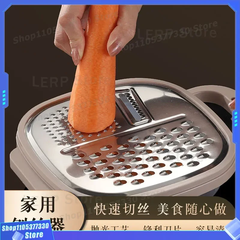 Creative Stainless Steel Vegetable Cutter Multi Functional Potato Slicer Planer Peeler Kitchen Tool Dust Proof Design for