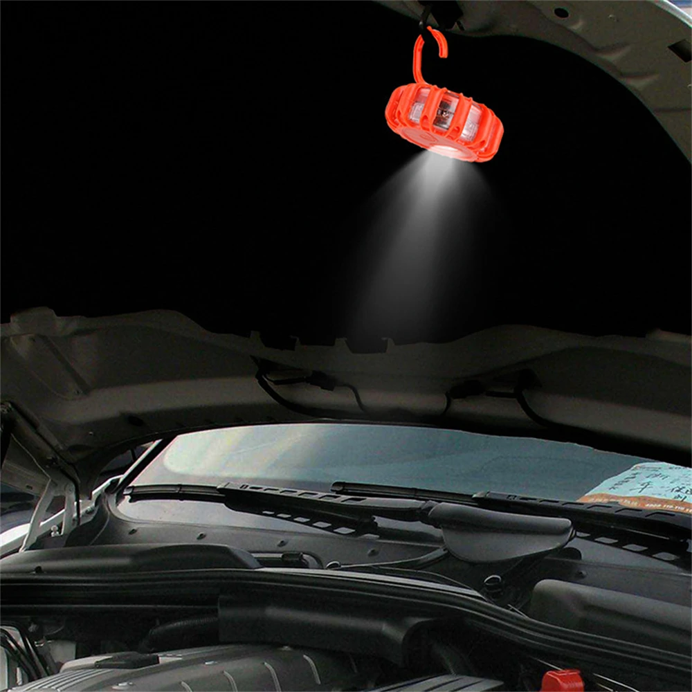 9 Modes 12 LED Roadway Safety Traffic Light Flare Flashing Warning Alarming Lamp Magnetic Base Disc Beacon for Car Truck Boat