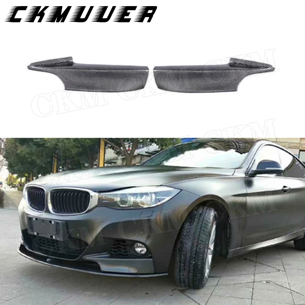 

for BMW 3 Series GT F34 M Sport Bumper 2014-2018 Carbon Fiber Front Lip Splitters FRP Flaps Aprons Spoiler Car Styling