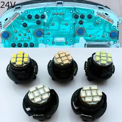 10 pieces Automotive lorry24VDC LED bulbs, instrument panel interior indicator light, white, red, amber, green,T10 T6.5,1206,8SM