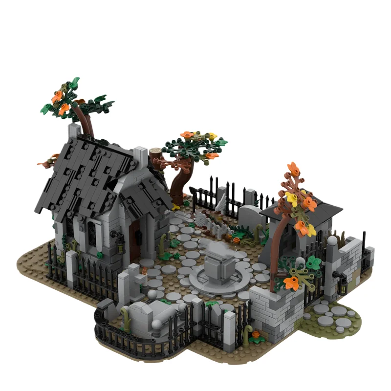 

MOC Medieval Castle Model - Small Particle Building Blocks Toy Set with 1192 Pieces - Suitable for All Enthusiasts to Assemble -