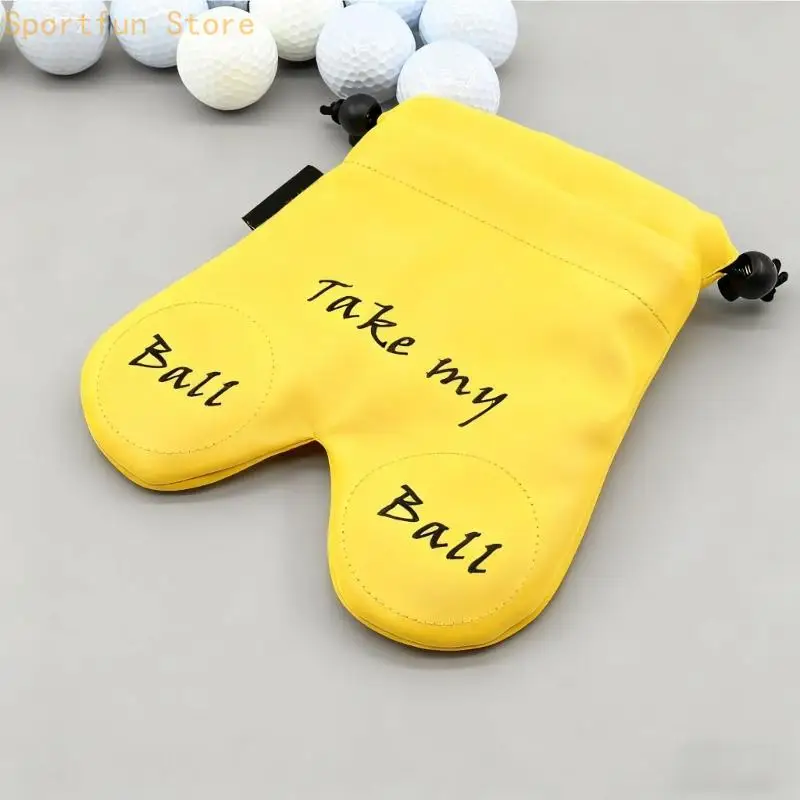 Lekka przenośna torba do przechowywania piłek golfowych ze sznurkiem Wodoodporna skórzana torba na piłki golfowe na co dzień i w