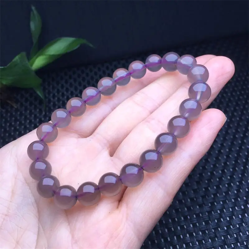 Natural Gray Moon Stone Bracelet Women Men Charm Blue Flash Beads Luxury Energy Elastic Wrist Yoga Jewelry