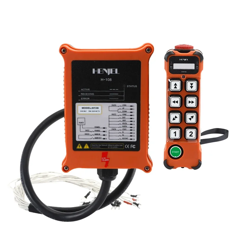 HENJEL H108 Промышленный пульт дистанционного управления, автомобильный хвостовой кран, подъемный пульт дистанционного управления, 8-клавишный односкоростной беспроводной пульт дистанционного управления