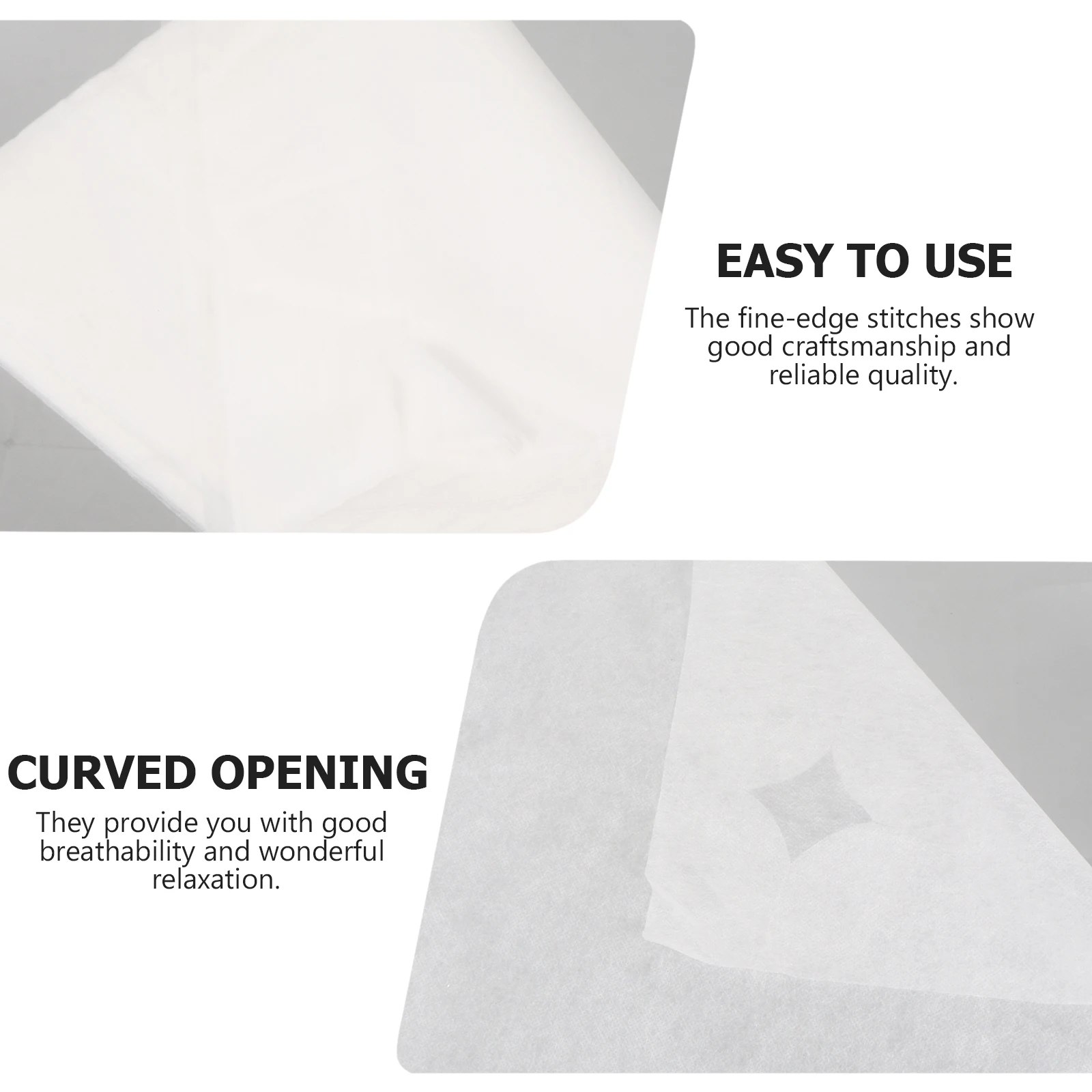 

100pcs Hole Face Towel Cover for Massage Table Non-Woven Fabric Disposable Breathing Cover Comfortable Foldable Lightweight