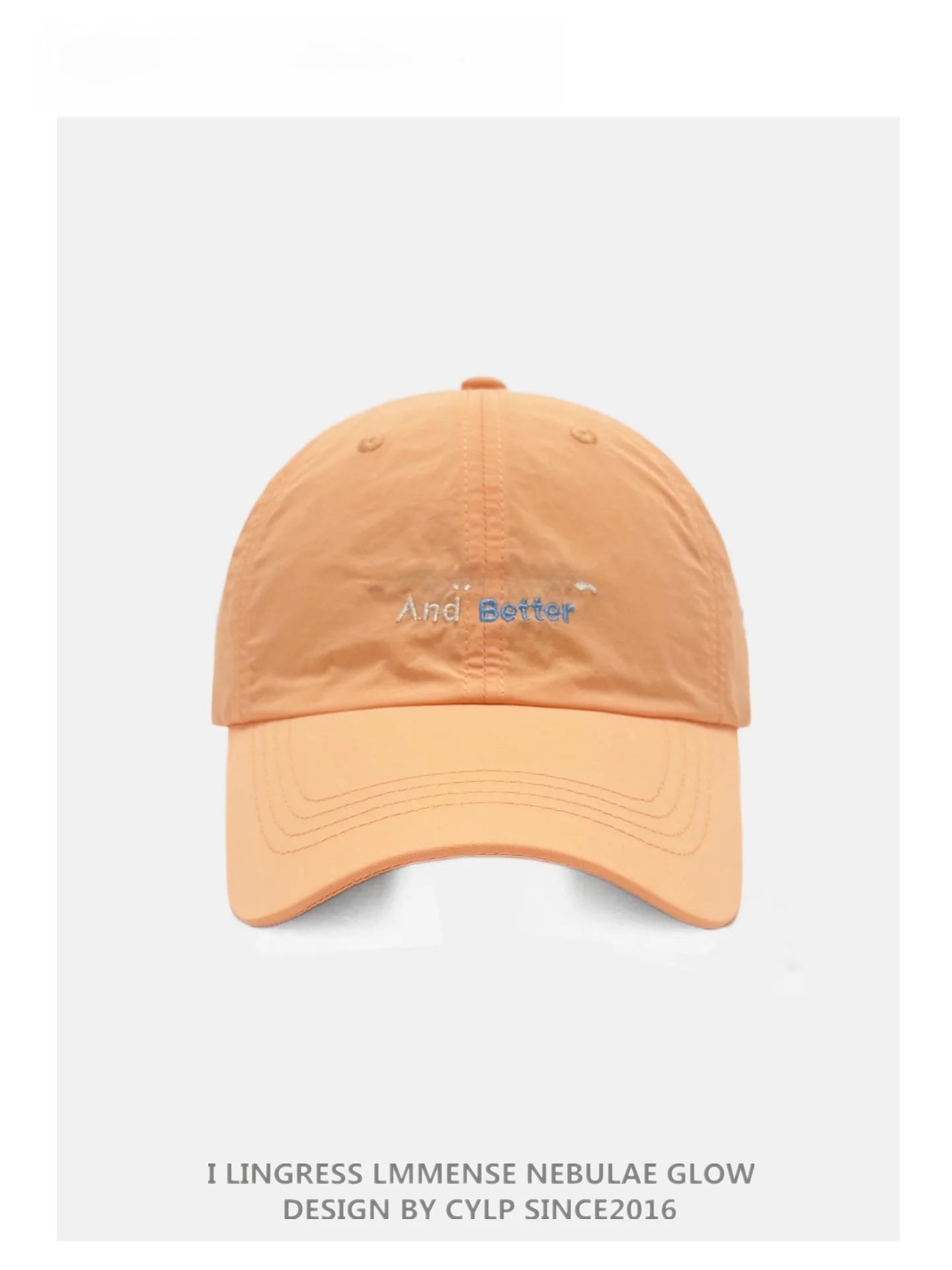 Korean Style Embroidered Letter Ball Cap Lightweight Breathable Unisex Spring Summer Bright Color Fast Drying Hat for Men And...
