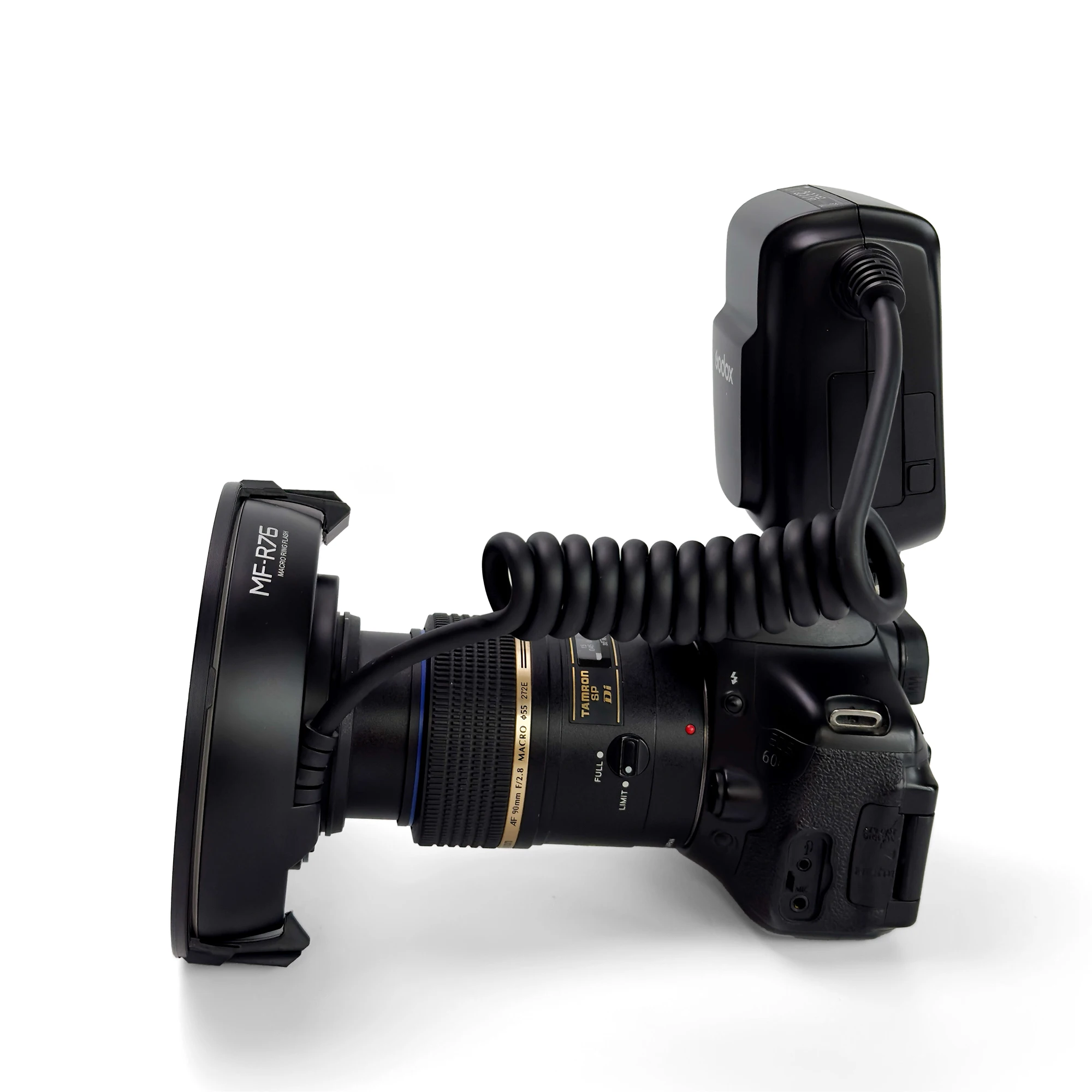 Kamera-Zahnfotografie – kein Reflexions-Kreuzpolarisationsset für Godox MF-R76-Blitze. Ring blinkt intraorale Fotografie – Detail 9