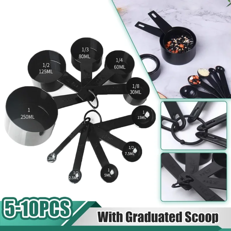 10PCS with Scale Measuring Spoon Teaspoon Multipurpose Spoon Cake Baking Flour Food Measuring Cup Home Kitchen Cooking Tools