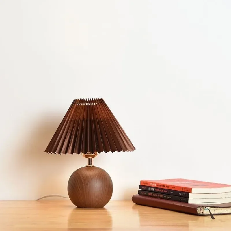 for Medieval Pleated Light Luxury Touch Desk Lamp Bedroom Bedside High Sense Modern Simple High Value Decorative Crystal