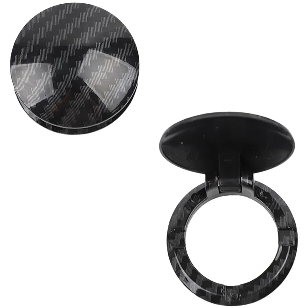 Carbon Fiber Lid Start Button Cover Carbon Fiber Material ABS Backing Lightweight Design For Dashboard Decoration