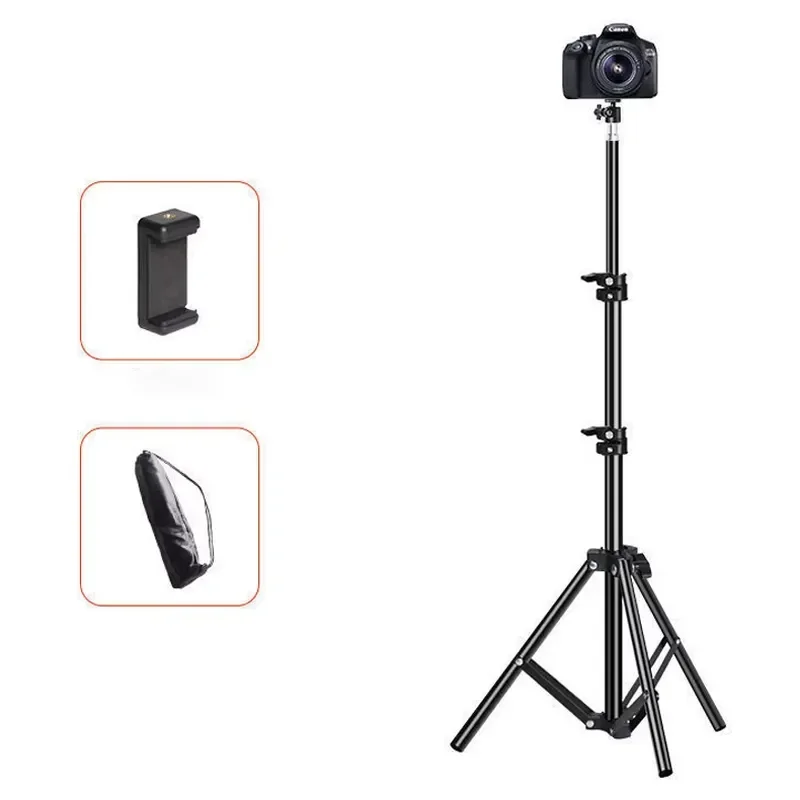 Digital Camera Tripod Folding Portable Monopod Professional Tripod 360 Degree Rotation With Phone Holder Carrying Case