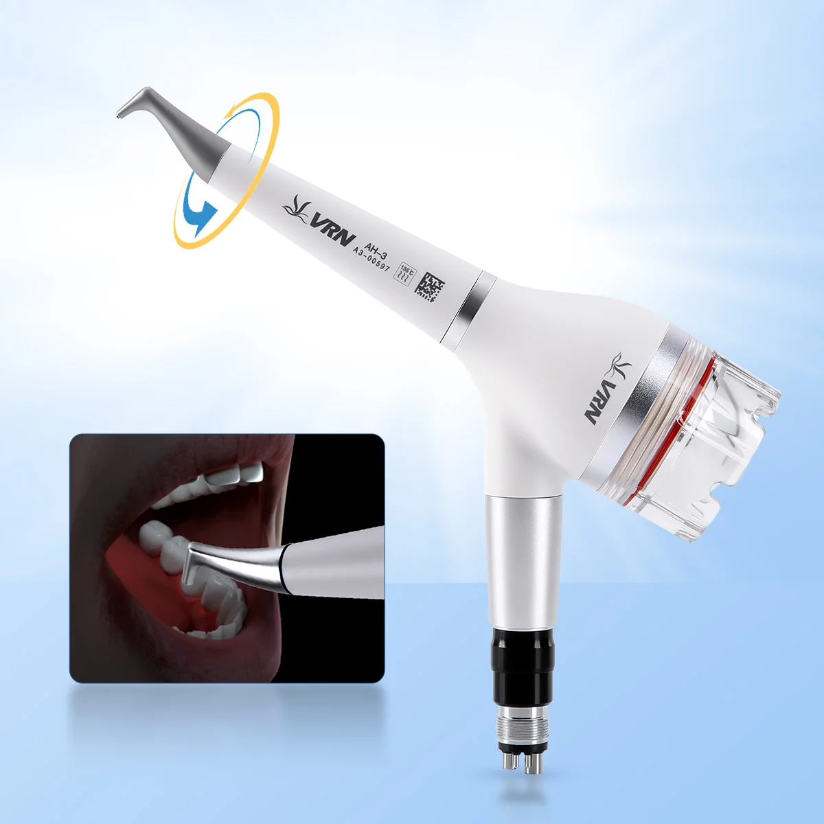 AZDENT Dental Teeth Polishing Handpiece Gun Dentistry Sandblasting Gun Micro Blaster Polisher With 2/4 Holes Quick Connector