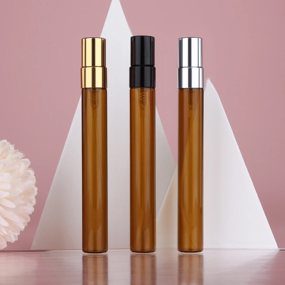 

30/50 шт. 10 мл Светонепроницаемые стеклянные флаконы-спреи, люксовые пробники для духов, многоразовые дорожные флаконы для розлива