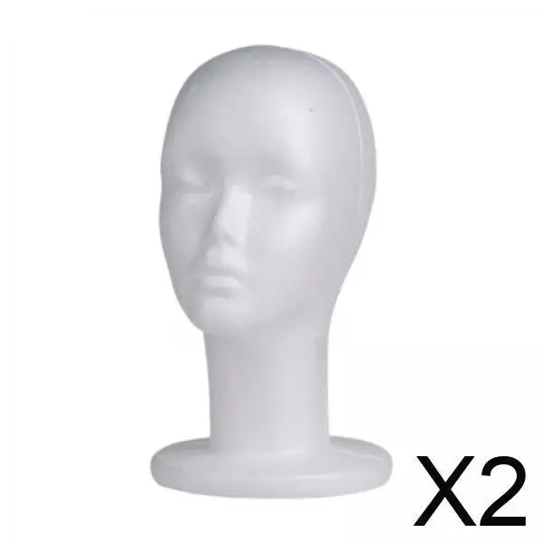 

2x держатель для модели с пенопластовой головкой, универсальные шиньоны, держатель для дисплея, подставка для шляпы, держатель для магазина, парикмахерского стилиста