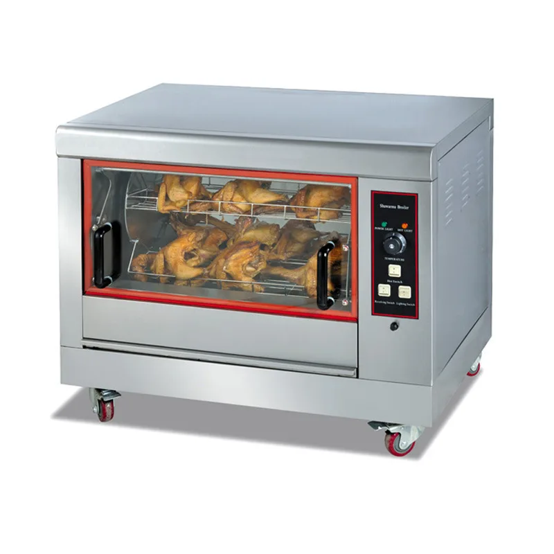 Commercial automatic rotating electric/gas roast chicken stove, horizontal hanging basket rotating roast chicken leg chicken