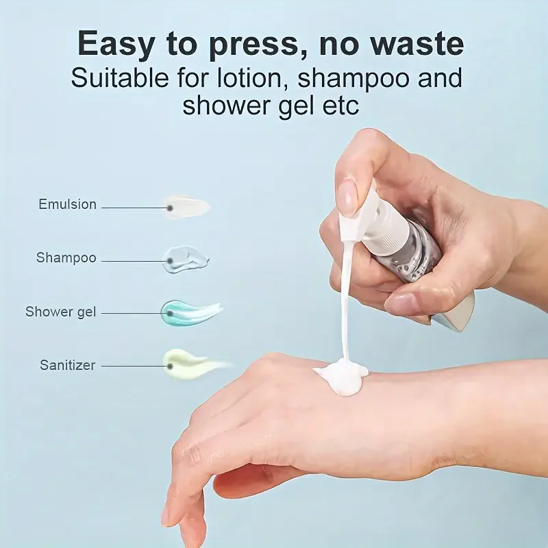 4 in 1 Leak Proof Containers for TSA Approved Toiletries Leak-Proof Refillable Plastic Bottles Airplane Accessories Kit