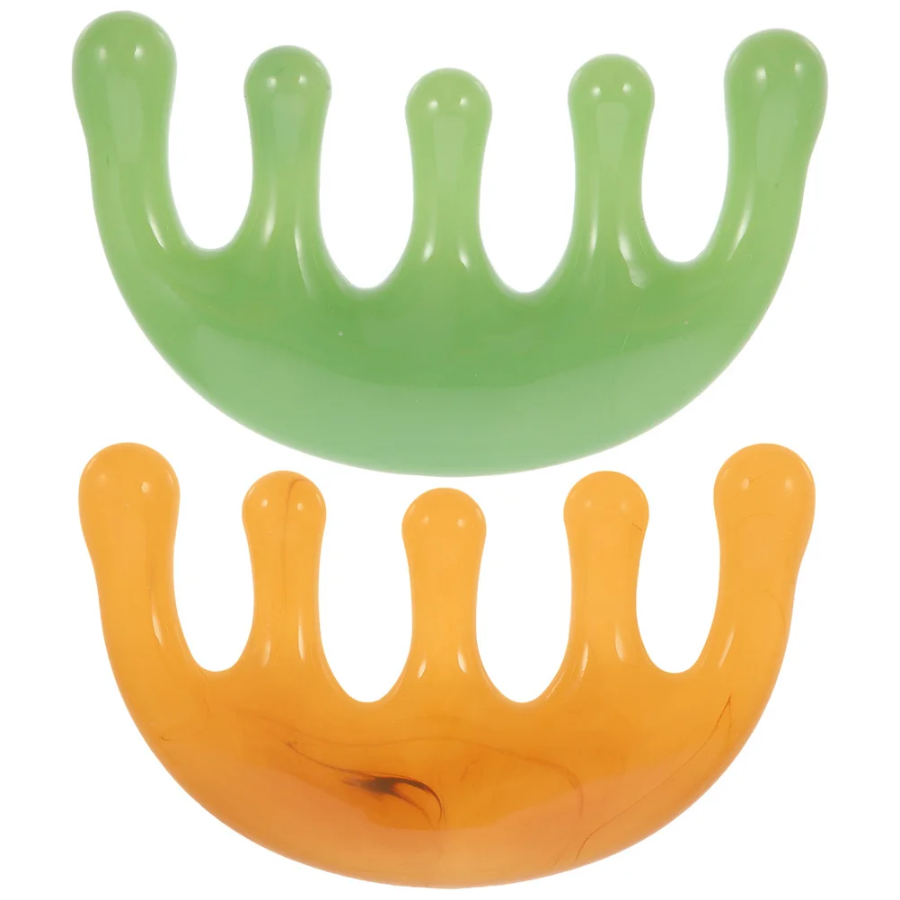 

2Pcs Wide Tooth Hair Comb Acupoint Scalp Massage Comb Relaxation Massager Scalp Care Blood