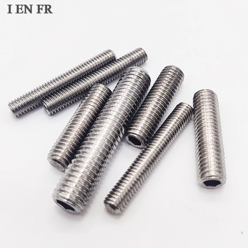 M1.6M2 M2.5 M3 M4 M5 M6 M8 M10 M12M16 DIN916 304 Stainless Steel Hex Hexagon Socket Allen Cup Point Set Screw Grub Headless Bolt