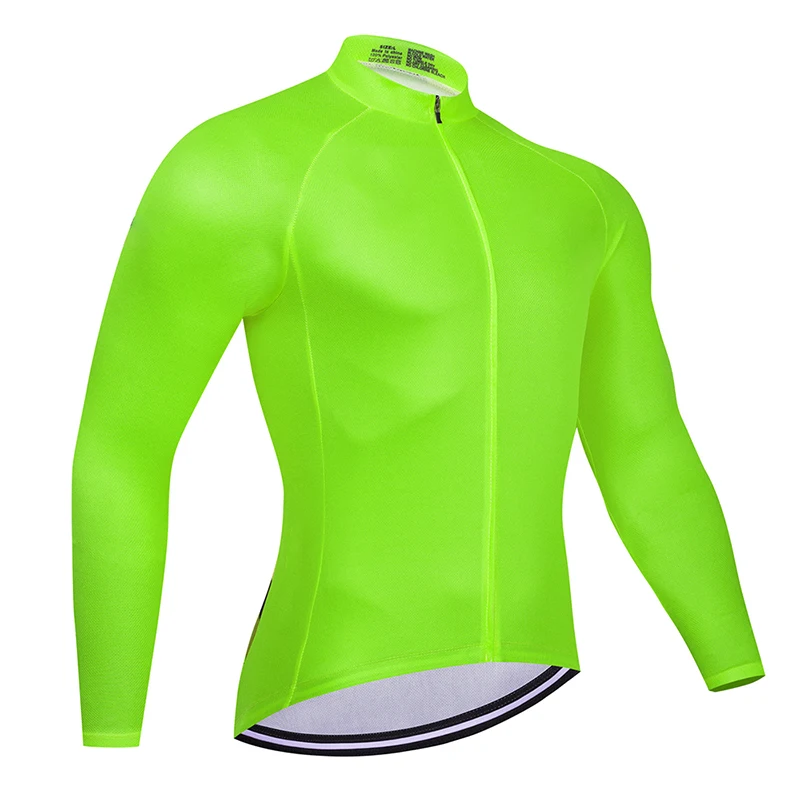 Solid color spring and autumn cycling clothes men\'s quick dry breathable mountain bike cycling long clothing cycling clothes