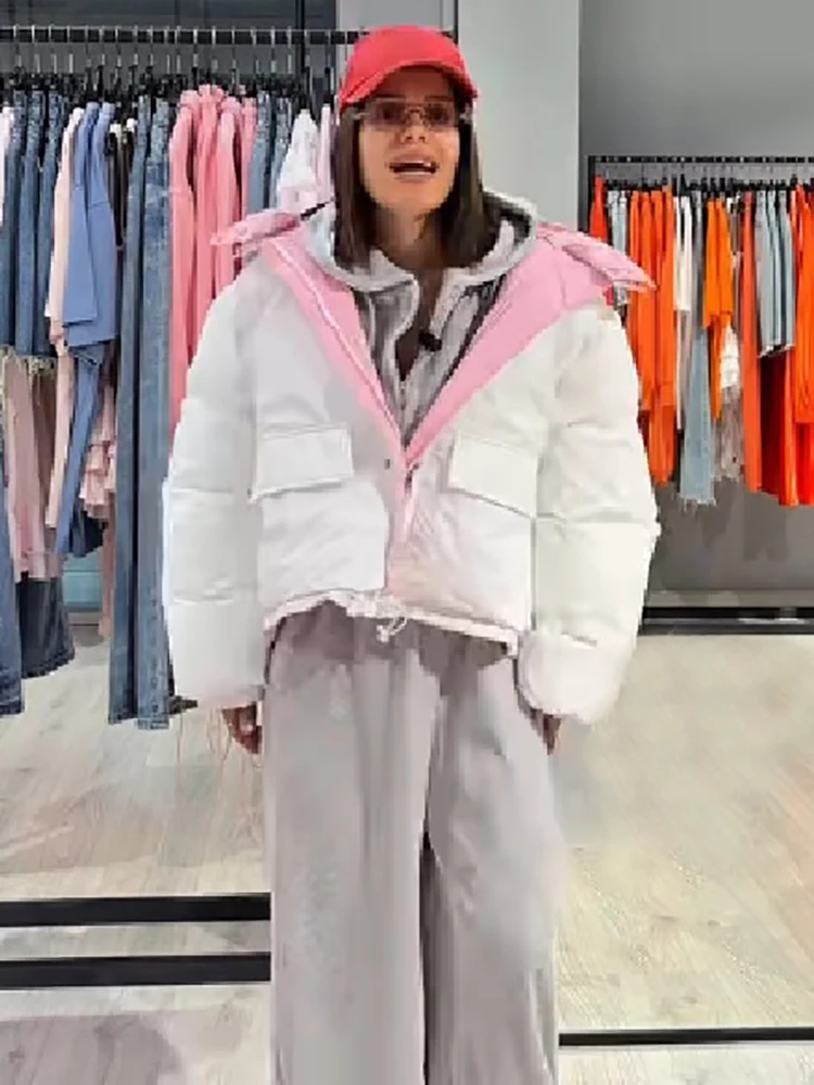 Wendbare, abnehmbare Kapuzenärmel, 2-in-1, wattierte Jacke, Oversized, dick, 2026, neuer Wintermantel, warm, schick, für Büro und Alltag, Damenmantel – Detail 8