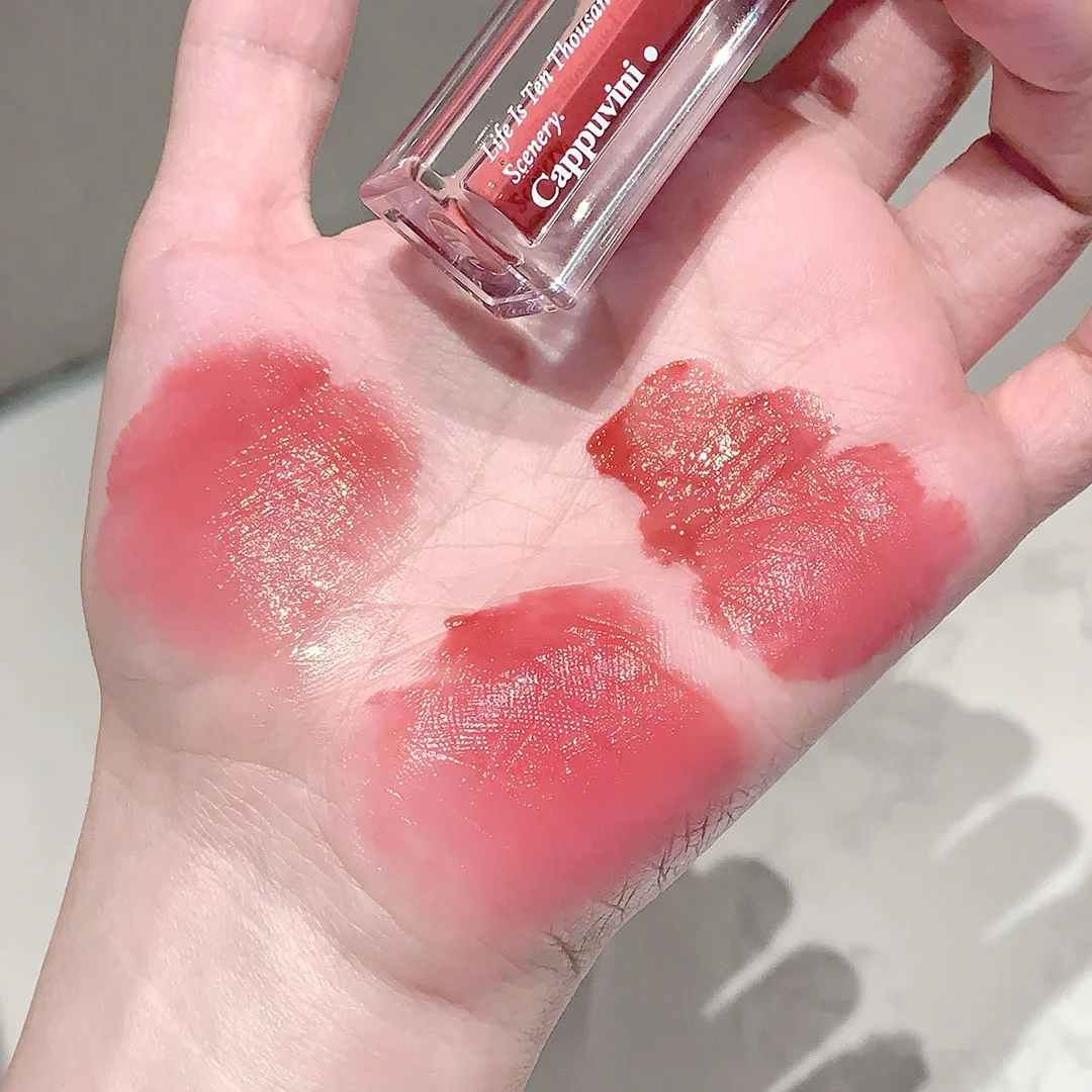 Cappuvini Ice Clear Water Light Lip Gloss Rouge à lèvres hydratant et facile à appliquer Maquillage longue durée