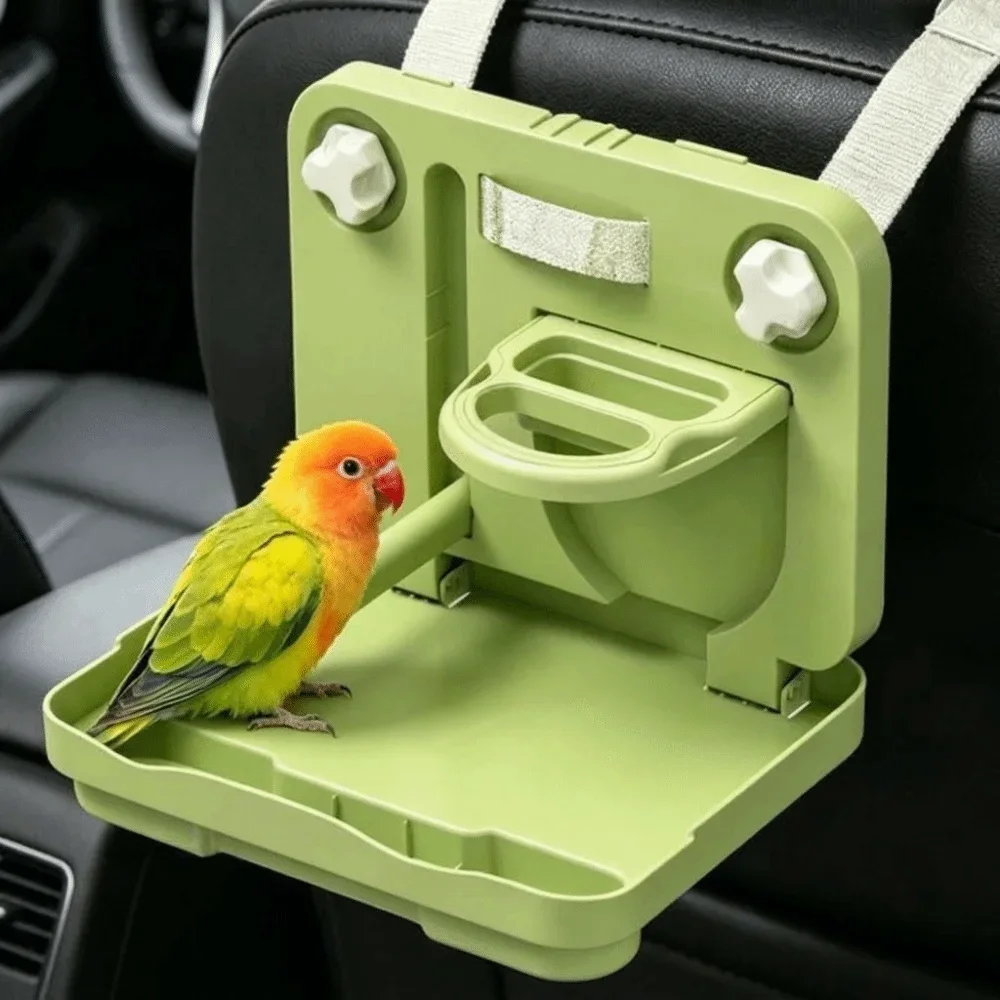 Pet Supplies Suction Cup Car Bird Stand Bite Resistant Plastic Reptile Rest Platform Folding Pet Out Standing Pole Small Birds