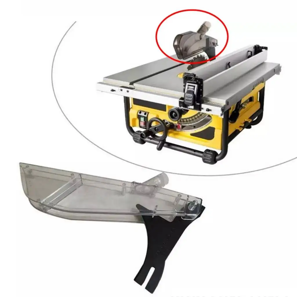 Table Saw Protective Anti-Dust Cover Durable Woodworking Flip Electric Clear Sawing Machine Plastic Guard with Dispensing Knife
