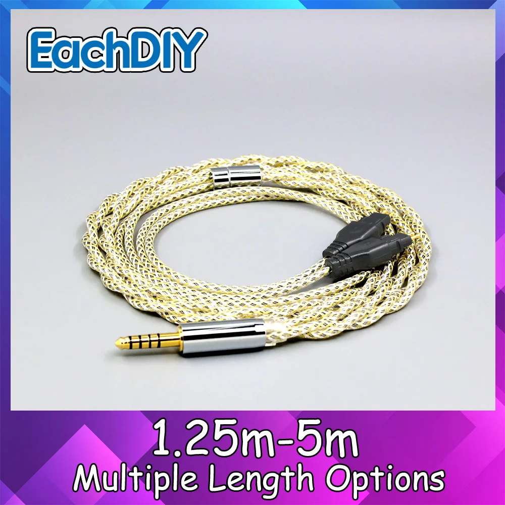 

TypeS 23AWG Litz Shield Silver OCC Earphone Cable For HDxxx HD660S HD58x HD6xx Sennheiser HD580 HD600 HD650 Headphone LN008935