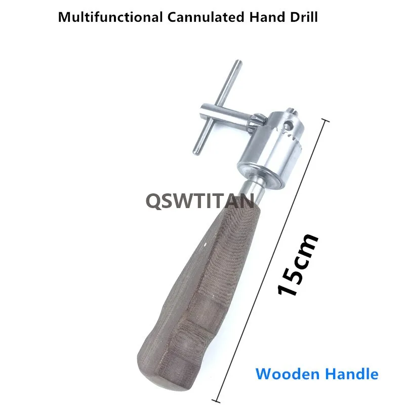 Orthopedic Bone Hand Drill Wood Or Stainless Steel Handle Veterinary Orthopedic Instrument