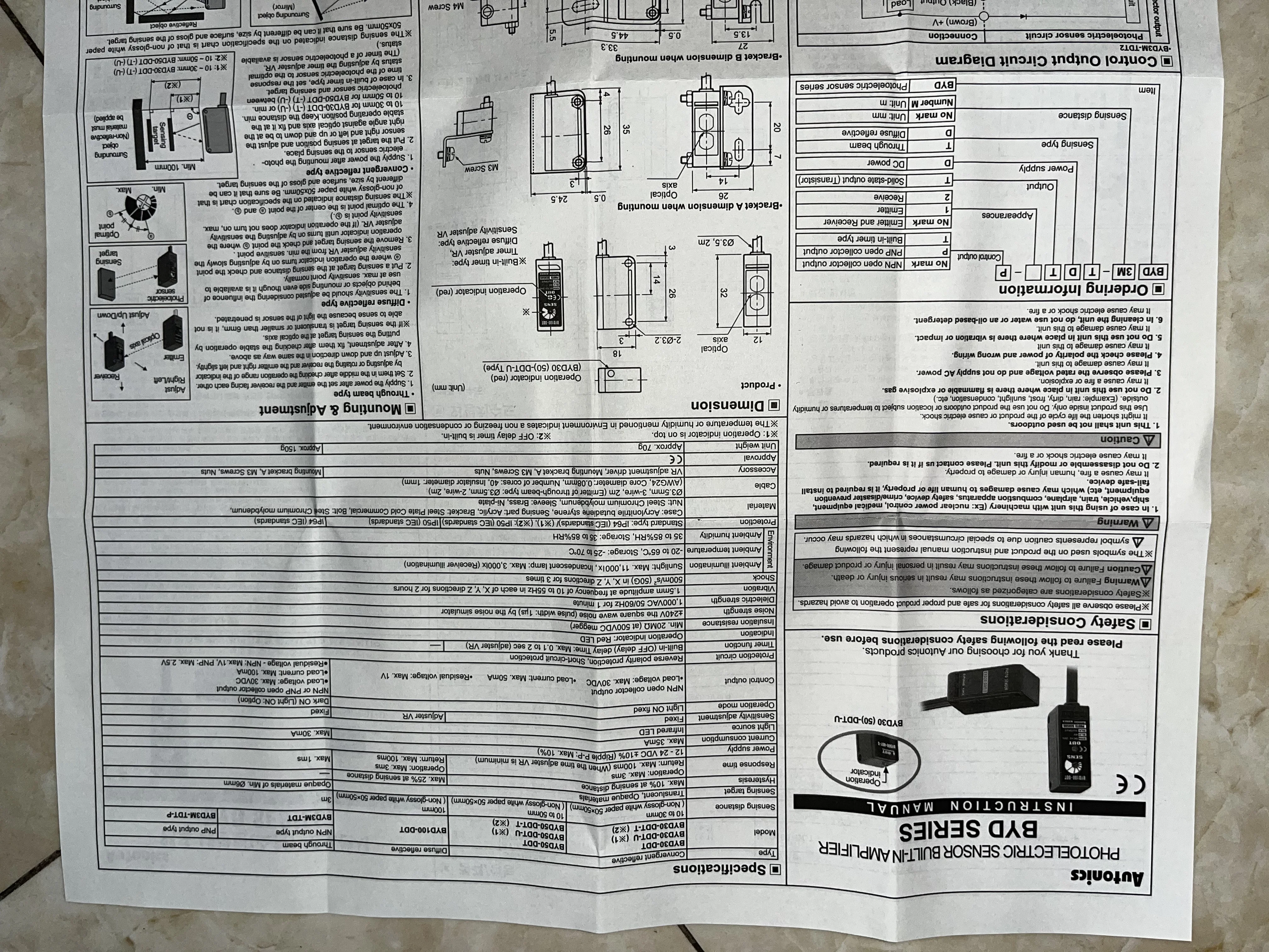 Imagem -02 - Sensor Fotográfico Autonivelante Original de 1224v dc Novo