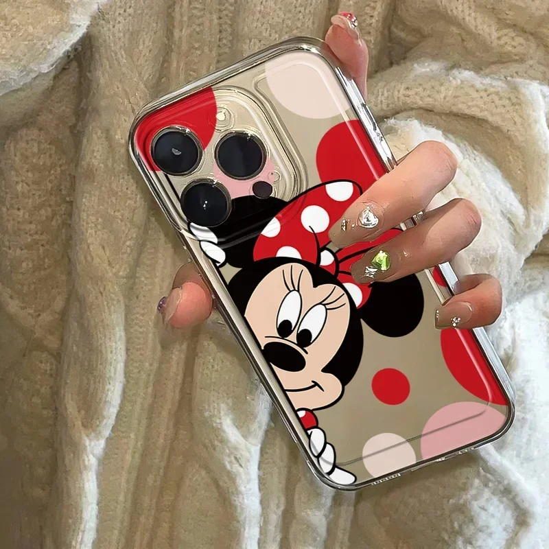 Disneys Mickeys Minnies Mouses individuality Siliocne Phone Case For iPhone 15 14 13 12 11 Pro Max 7 8 Plus XR XS MAX Y2K Cover