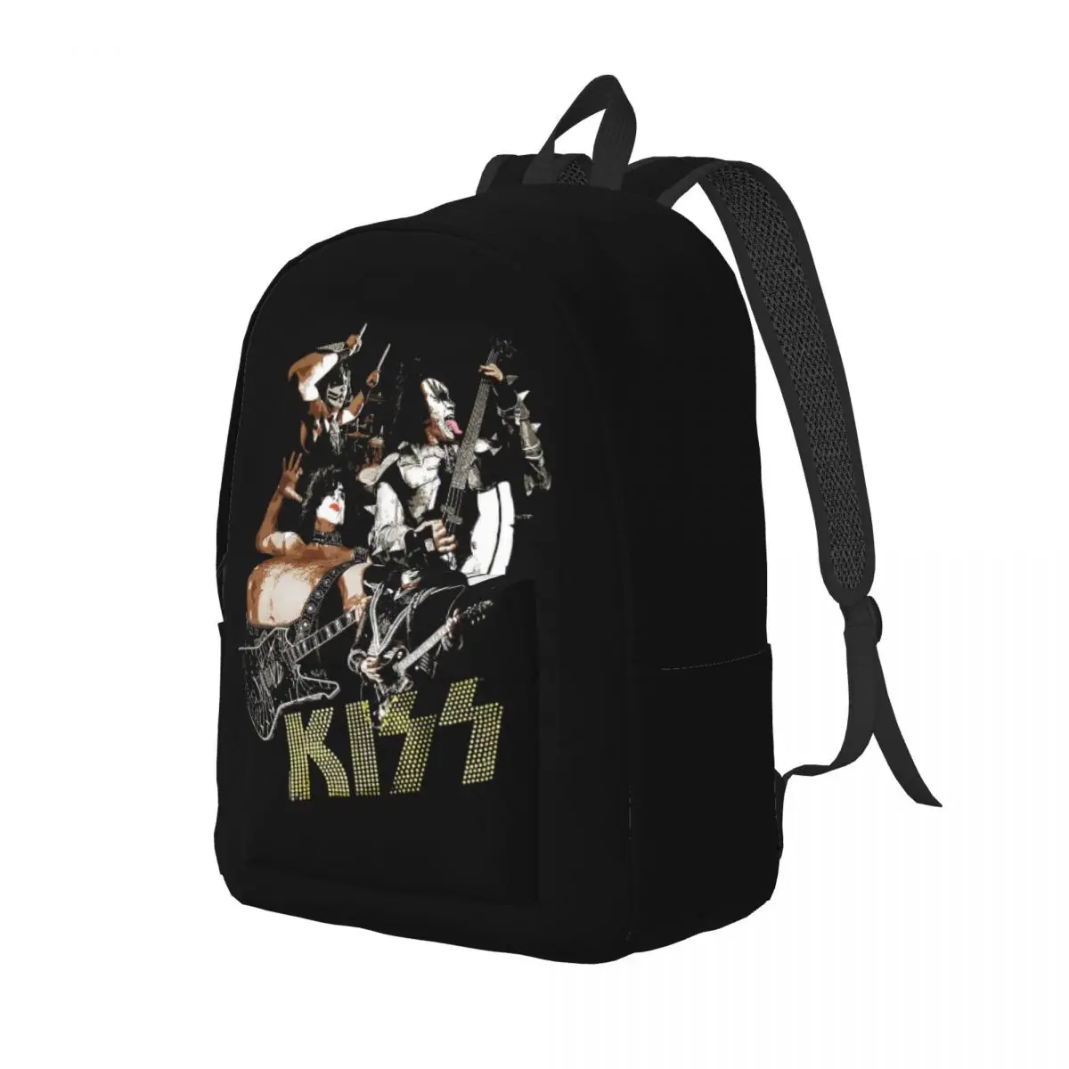 Kiss Rock Band Retor Backpack Elementary High College School Student Bookbag Teens Daypack Gift