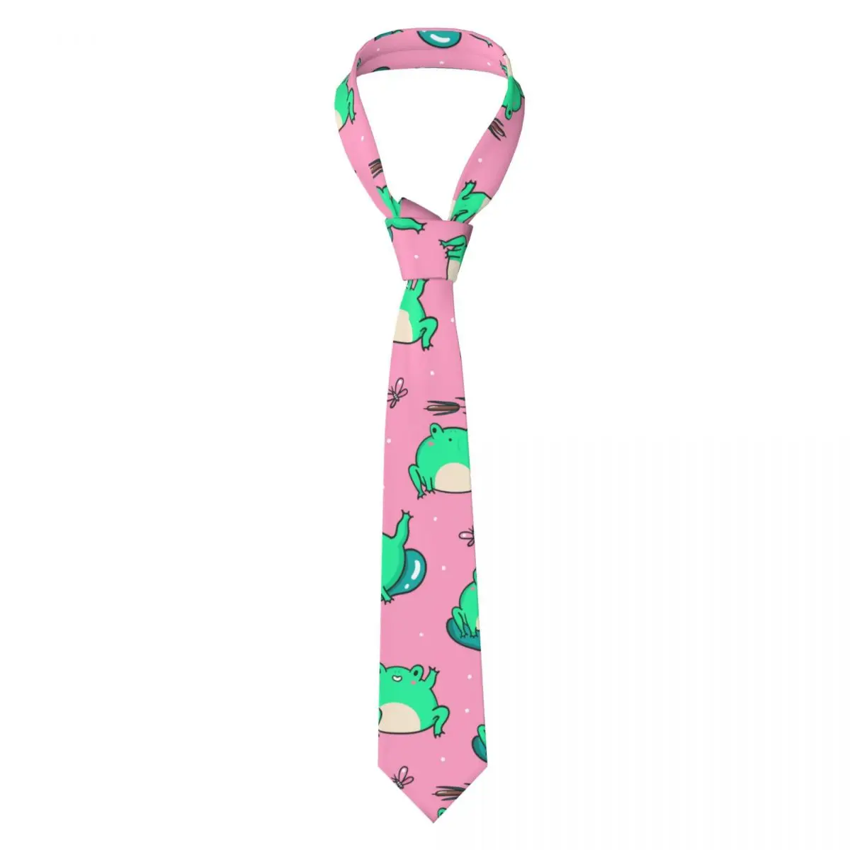Cute Funny Green Frog Neckties Fashion Neck Ties for Men Accessories Gravatas Gift