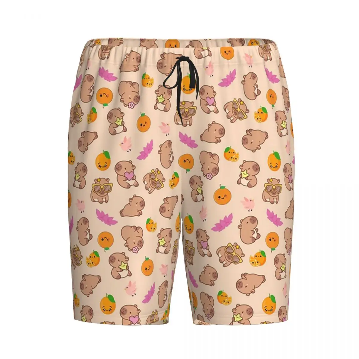 Custom Cute Capybara Pattern Shorts Sleeping Pants Men Pajama Pants Lounge Sleep Sleepwear Bottoms
