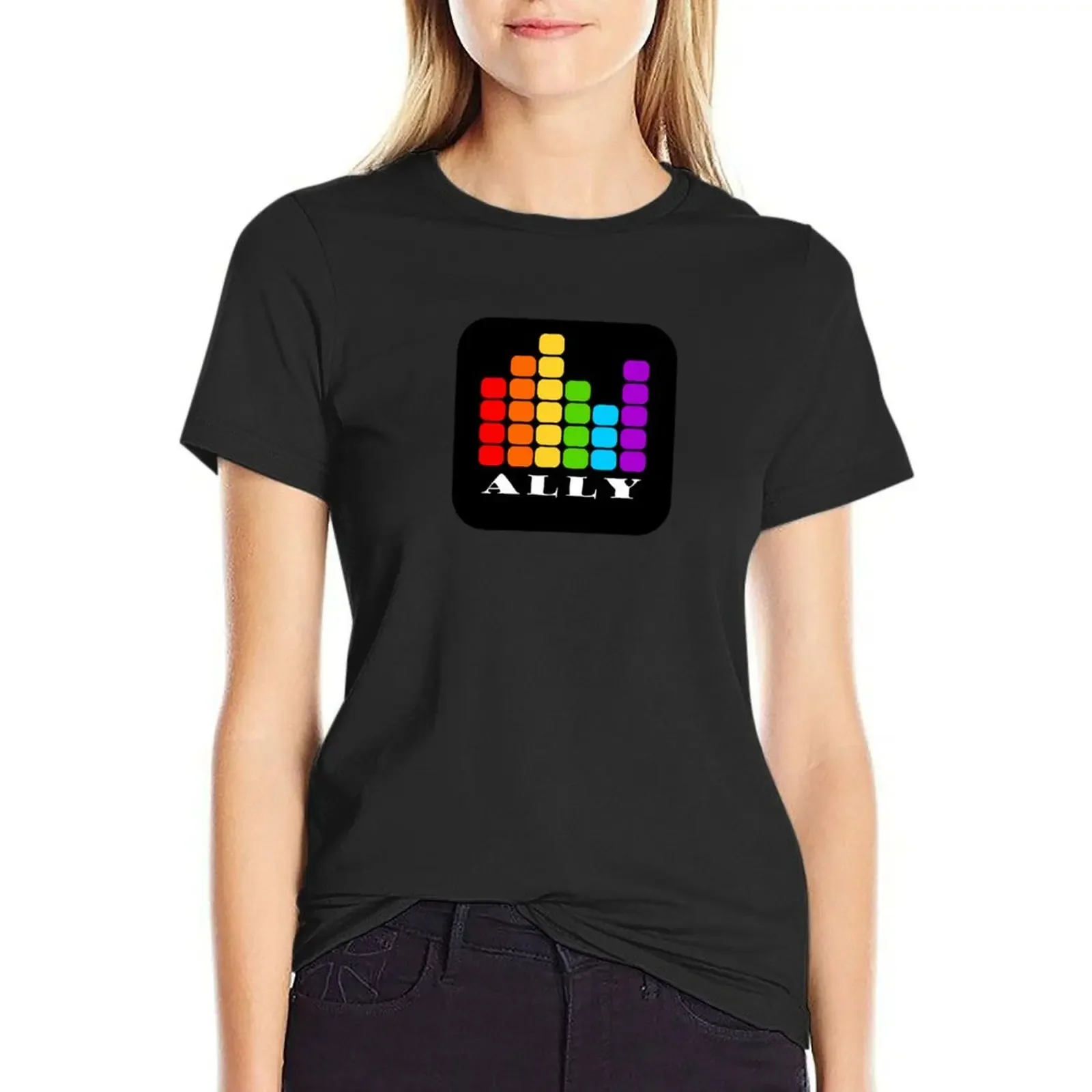 

LGBTQ Ally T-Shirt sports fans customizeds animal prinfor summer clothes for Women