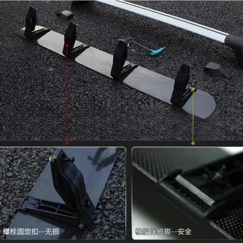 41 قطعة سبويلر سقف منحرف صامت عالمي للحد من الضوضاء مجلس إكسسوارات الفقرة السيارات ، ملحقات سبويلر السقف #4