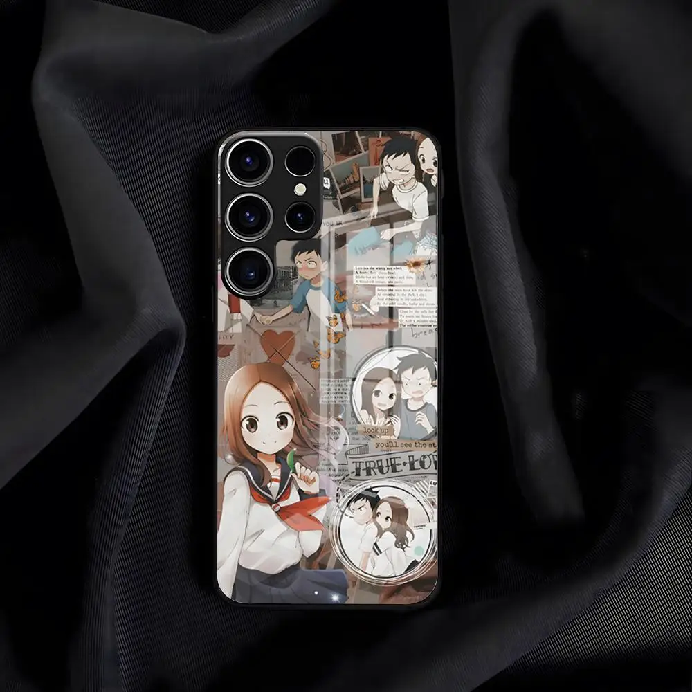 Чехол для телефона Karakai Jozu NO Takagi SAN для Samsung S25 Plus S20 S20 Plus S22 Ultra S23 FE S21 Plus S21 Ultra Glass Cover