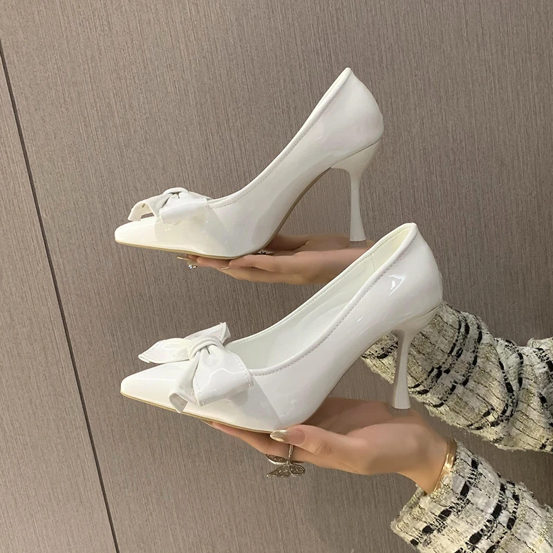 Women Butterfly Pumps Fashion Ankle Strap High Heel Shoe Woman Bridal Sandals Thin High Heels Spring Autumn Wedding Party Shoes