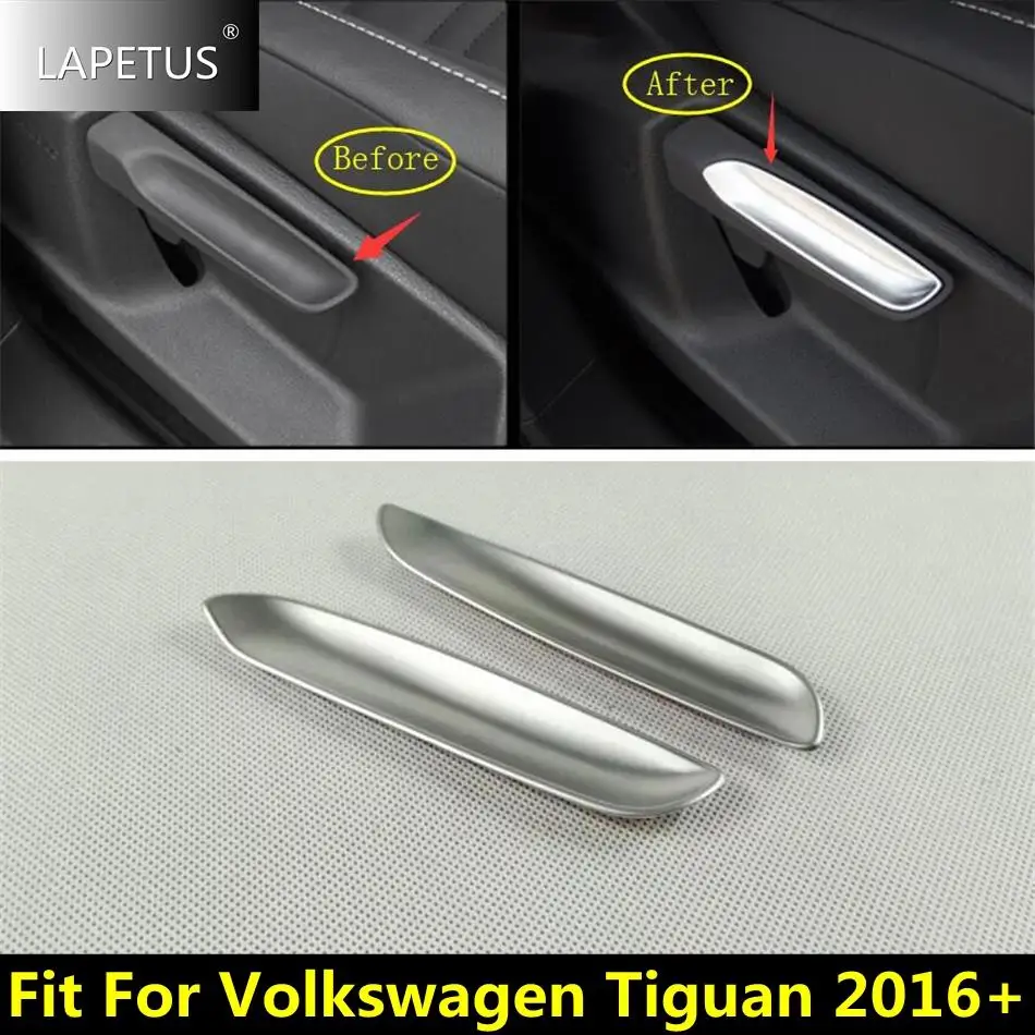 

Car Seat Backrest Adjust Handle Sequin Decor Panel Cover Trim For VW Volkswagen Tiguan 2016 - 2022 Matte Accessories Interior