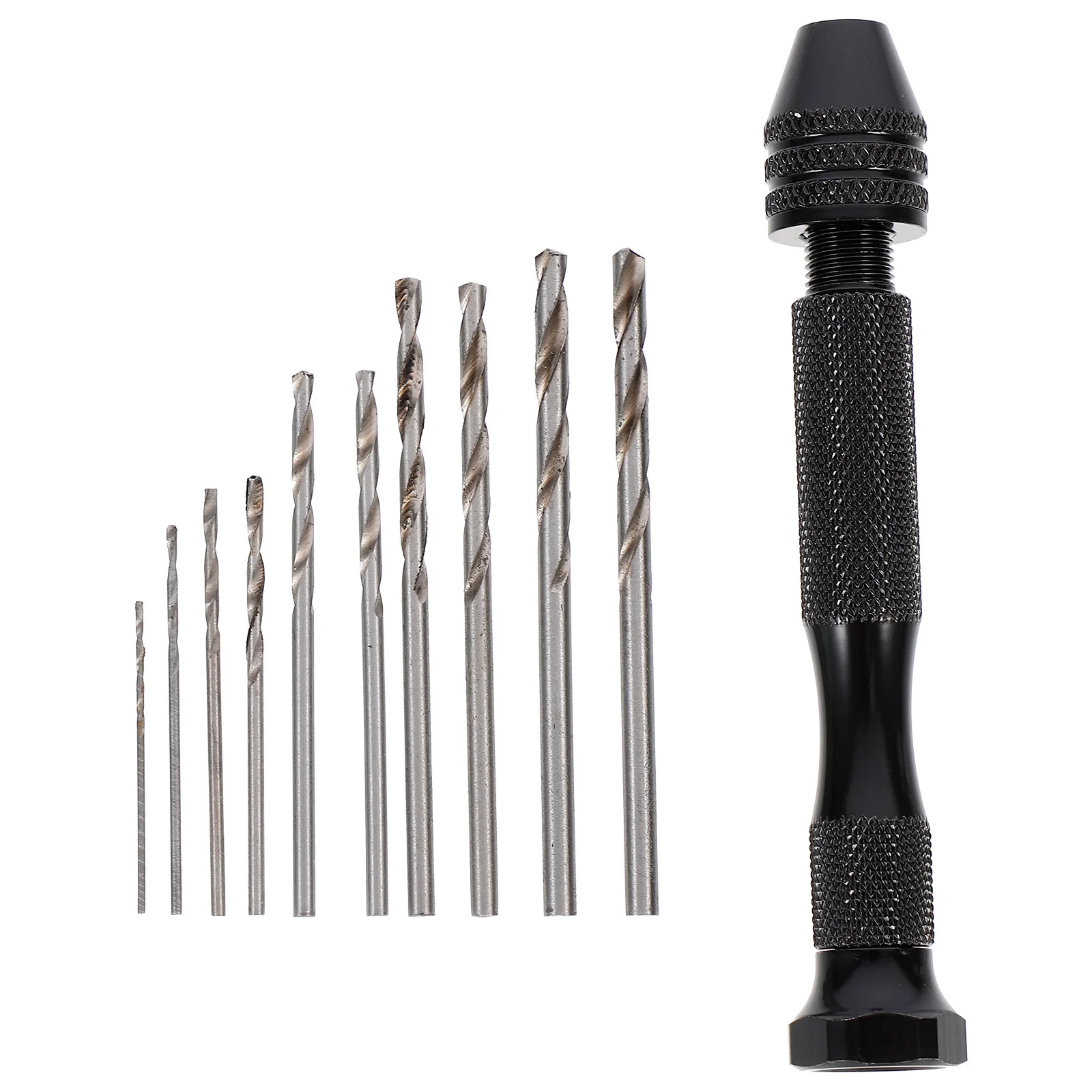 1Set Pin Vise Hand Drill Micro Mini Drill Bits Kit Precision Compact Rotary Tool for Manual Work DIY Tool Kit Hand Rotary Tools