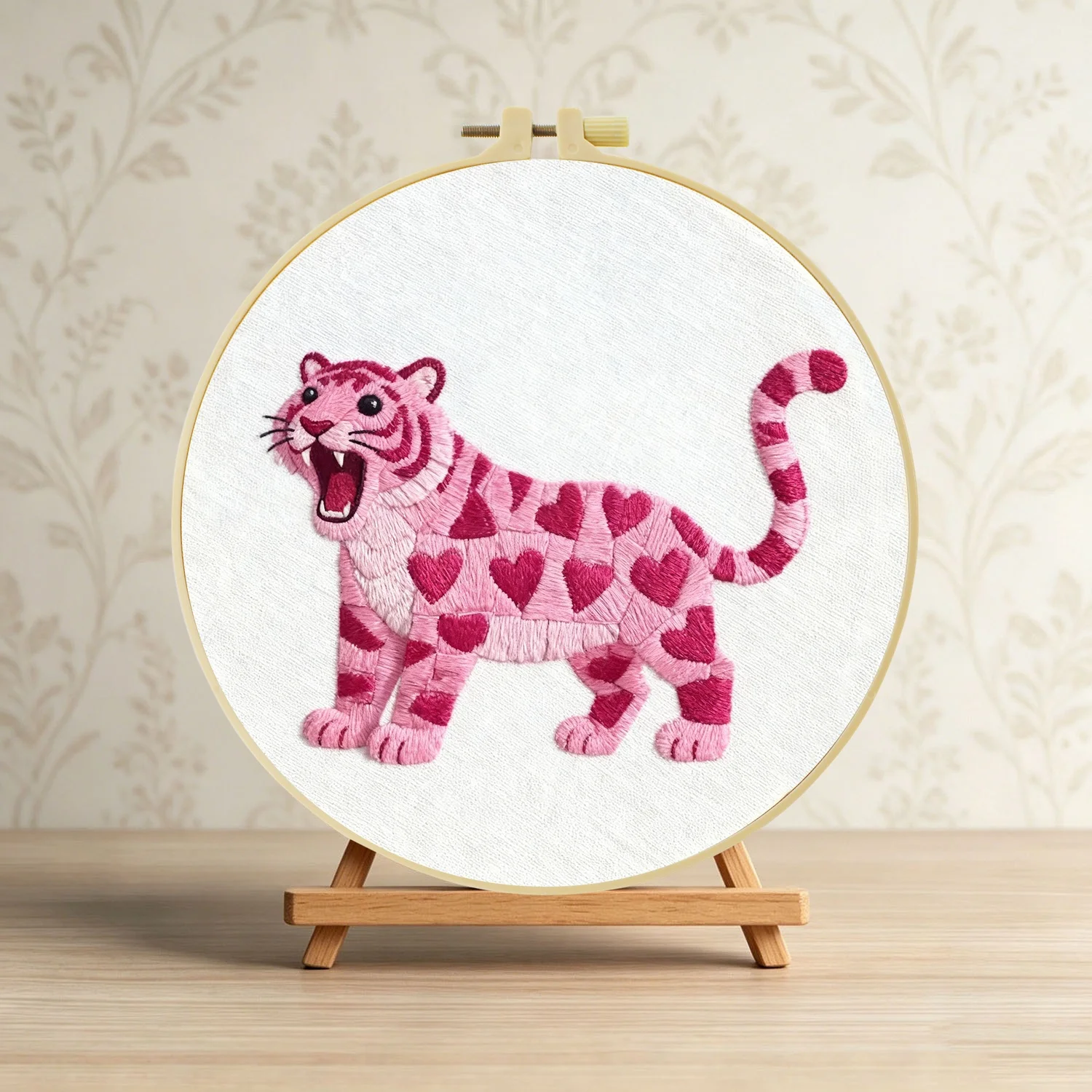 1 Stück DIY Stickerei-Material-Set für Anfänger, Stickerei-Starter-Kit, Kreuzstich-Kunst als Geschenk, Näh- und Bastelzubehör – Detail 4