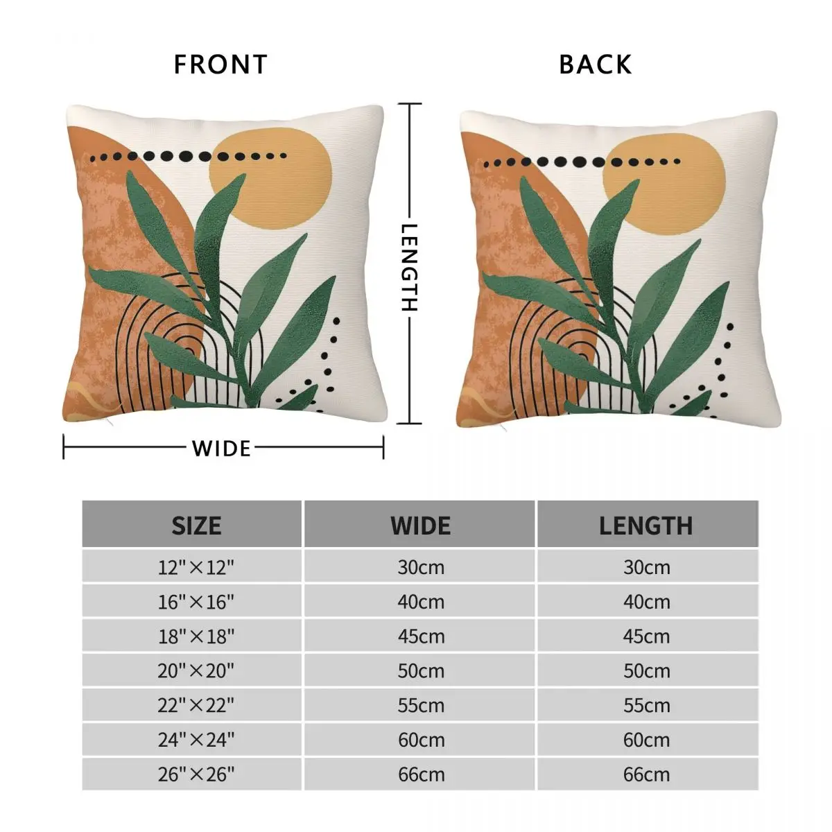 Green Minimalist Eucalyptus Branch Square Pillowcase Polyester Linen Velvet Creative Decor Throw Pillow Case Sofa Seater 18