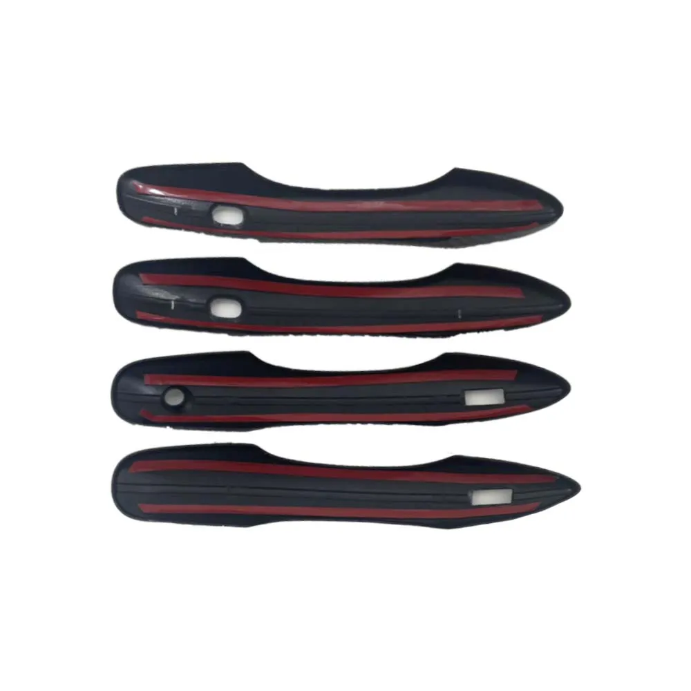 سيارة الديكور غطاء مقبض الباب لتويوتا فوكسي 2021 2022 2023 2024 ألياف الكربون لامعة الأسود ملصقات السيارات ترقية الملحقات