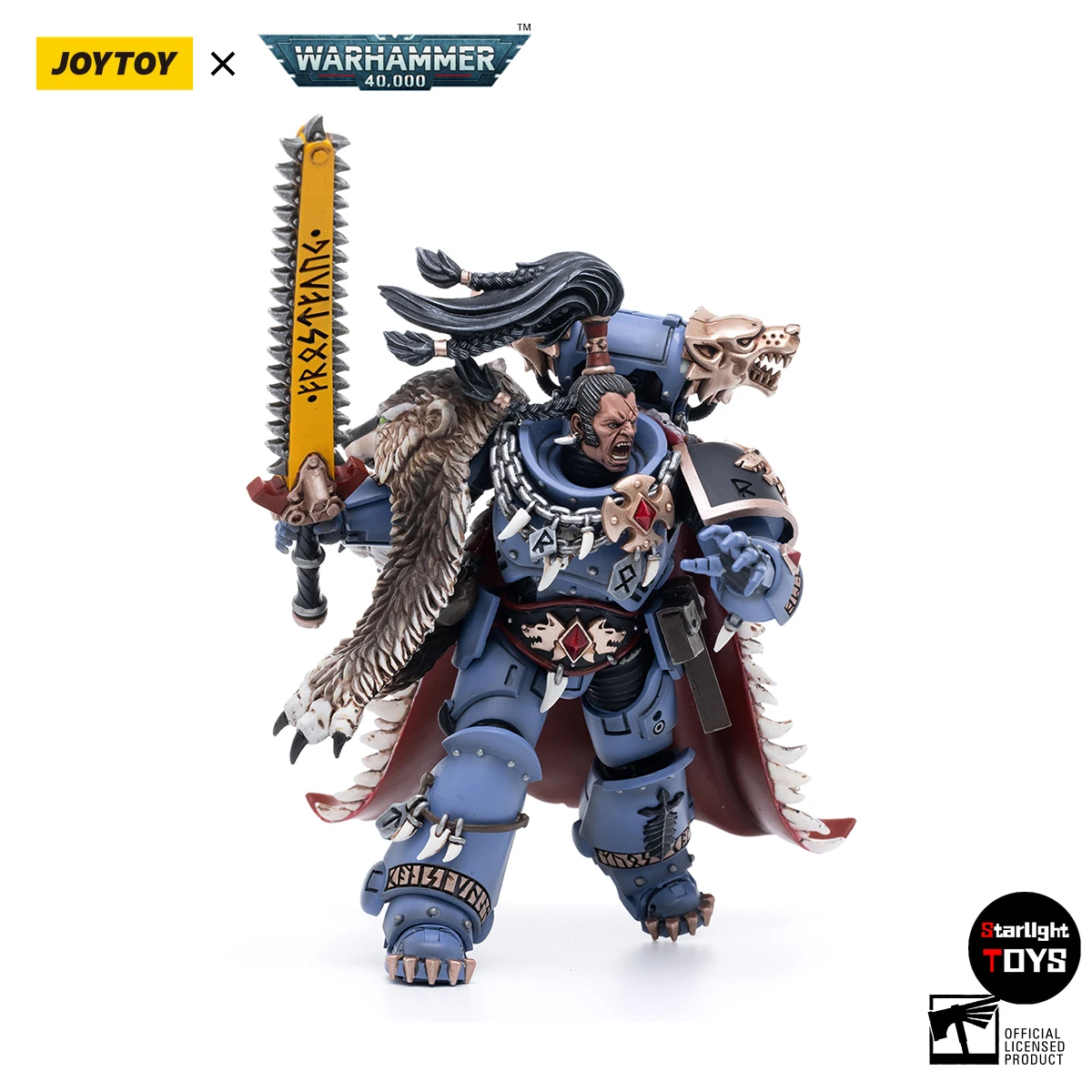 

【24 Hours Delivery】JOYTOY Warhammer 40K Space Wolves Ragnar Blackmane 1/18