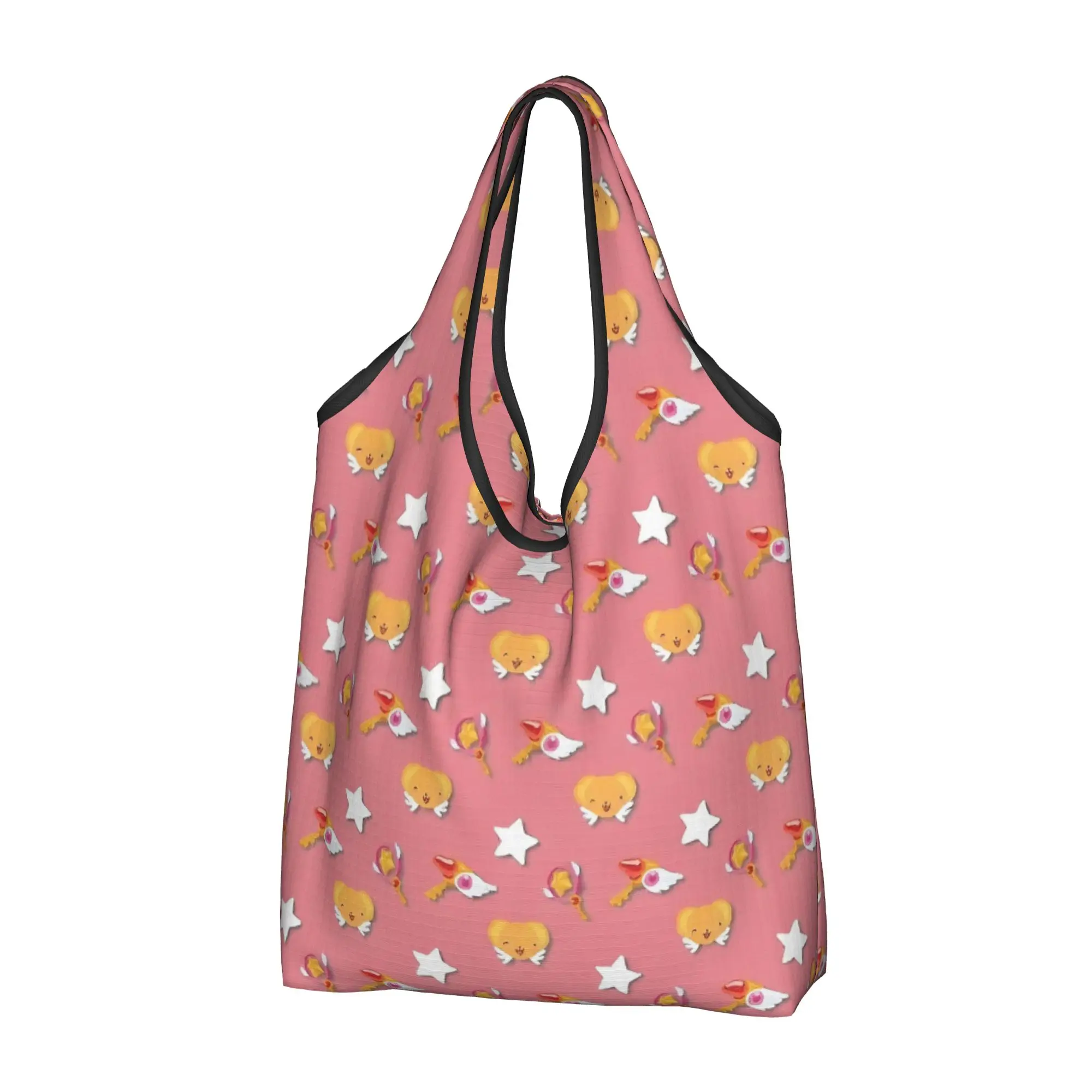 Japane Anime Cardcaptor Sakura Cartoon  Grocery Shopping Tote Bag Women Fashion  Shopper Shoulder Bag Large Capacity Handbags
