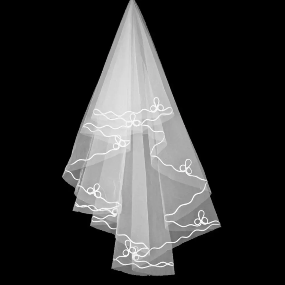 

Wedding Elegant Lace Sweet Wedding Headdress One Layer Bridal Veil Bride Accessories Bride's Head Gauze Wedding Gauze